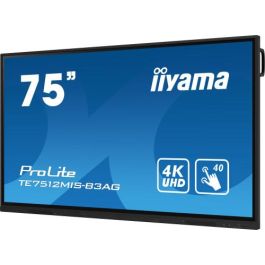 iiyama TE7512MIS-B3AG pantalla de señalización Diseño de quiosco 190,5 cm (75") LCD Wifi 400 cd / m² 4K Ultra HD Negro Pantalla táctil Procesador incorporado Android 11 24/7