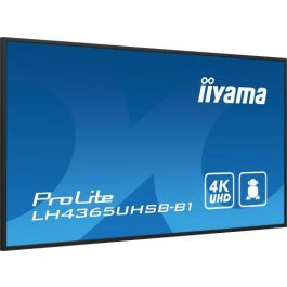 iiyama LH4365UHSB-B1 pantalla de señalización Diseño de quiosco 108 cm (42.5") LED Wifi 800 cd / m² 4K Ultra HD Negro Procesador incorporado Android 11 24/7