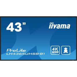 iiyama LH4365UHSB-B1 pantalla de señalización Diseño de quiosco 108 cm (42.5") LED Wifi 800 cd / m² 4K Ultra HD Negro Procesador incorporado Android 11 24/7 Precio: 682.50000027. SKU: B1B4AB7ASW