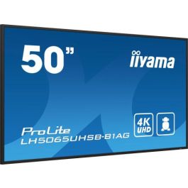 iiyama LH5065UHSB-B1AG pantalla de señalización Pantalla plana para señalización digital 125,7 cm (49.5") LCD Wifi 800 cd / m² 4K Ultra HD Negro Procesador incorporado Android 11 24/7