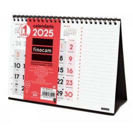 Calendario 2025 Sobremesa Neutro Numeros Grandes+Notas S 210X150Mm Finocam 781370025