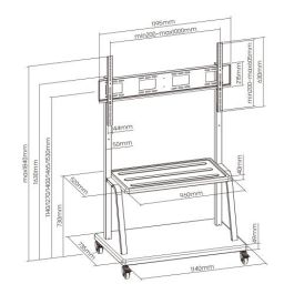 Soporte Suelo Con Ruedas Ewent Vesa