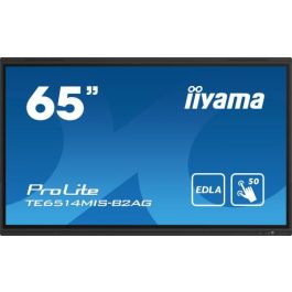 iiyama PROLITE TE6514MIS-B2AG Pantalla plana para señalización digital 165,1 cm (65") LCD Wifi 435 cd / m² 4K Ultra HD Negro Pantalla táctil Procesador incorporado Android 24/7