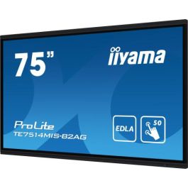 iiyama PROLITE TE7514MIS-B2AG Pantalla plana para señalización digital 190,5 cm (75") LCD Wifi 435 cd / m² 4K Ultra HD Negro Pantalla táctil Procesador incorporado Android 24/7