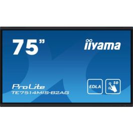 iiyama PROLITE TE7514MIS-B2AG Pantalla plana para señalización digital 190,5 cm (75") LCD Wifi 435 cd / m² 4K Ultra HD Negro Pantalla táctil Procesador incorporado Android 24/7 Precio: 2414.5550004113998. SKU: B16B2WVLRS