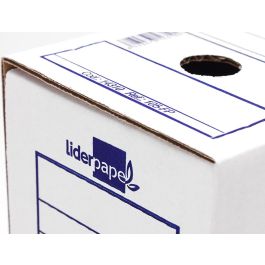 Caja Archivo Definitivo Liderp Apel 104 Folio Carton 100% Reciclado 325 gr-M2 Lomo 100 mm Color Blanco 365x100X251 mm 10 unidades