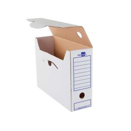 Caja Archivo Definitivo Liderp Apel Folio Prolongado Carton 100% Reciclado 325 gr-M2 Lomo 116 mm Color Blanco 388x116X275M 10 unidades