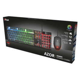 Trust GXT 838 Azor Gaming Combo teclado USB QWERTY Español Negro