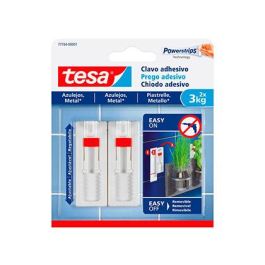 Tesa Pack De 2 cLavo Adhesivo Ajustable Hasta 3 kg Para Superficies Lisas