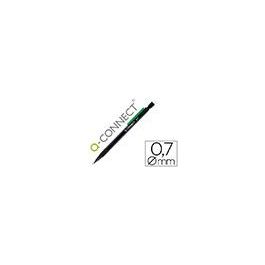 Portaminas Q-Connect 0,7 mm Con 3 Minas Cuerpo Negro Con Clip Verde 10 unidades