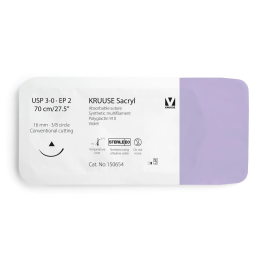 Kruuse Sutura Sacryl 3-0 70 cm Aguja 16 mm 3/8 Violeta Caja 12 Unidades Precio: 78.49999993. SKU: B18ESVGKFA