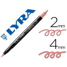 Rotulador Lyra Aqua Brush Acuarelable Doble Punta Fina Y Pincel Rosa Carmin 10 unidades