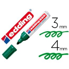 Rotulador Edding Punta Fibra Permanente 550 Verde N. 4 Punta Redonda Recargable 10 unidades Precio: 28.49999999. SKU: S8421316