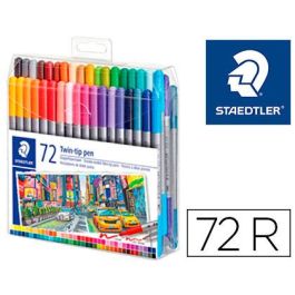 Rotulador Staedtler Doble Punta De Fibra 3200 Estuche De 72 Unidades Colores Surtidos Precio: 33.2750003993. SKU: B1A9YCSXLF