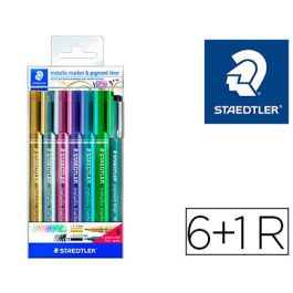 Rotulador Staedtler Metalico 8323 Blister De 6 Unidades Colores Surtidos + 1 Rotulador Calibrado 308 C2-9 Precio: 9.5000004. SKU: B1FEPBDLXF