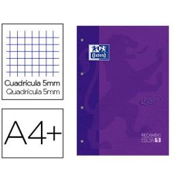 Recambio Color 1 Oxford Din A4+ 80 Hojas 90 gr Cuadricula 5 mm Tapa Blanda 4 Taladros Lila Touch 5 unidades Precio: 28.58999979. SKU: B1KMPHRMHR
