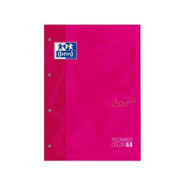 Oxford Recambio Touch 80H A4 Encolado 90 gr 5x5 mm 4 Taladros 1 Banda Color Fucsia -5U-