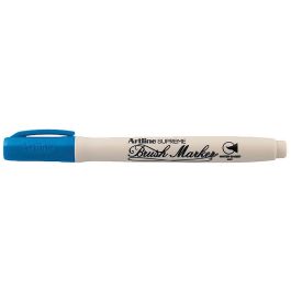 Rotulador Artline Supreme Brush Pintura Base De Agua Punta Tipo Pincel Trazo Variable Azul 12 unidades