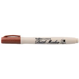 Rotulador Artline Supreme Brush Pintura Base De Agua Punta Tipo Pincel Trazo Variable Marron 12 unidades