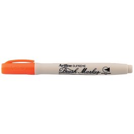 Rotulador Artline Supreme Brush Pintura Base De Agua Punta Tipo Pincel Trazo Variable Naranja 12 unidades