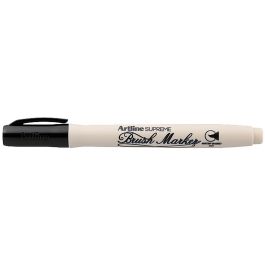 Rotulador Artline Supreme Brush Pintura Base De Agua Punta Tipo Pincel Trazo Variable Negro 12 unidades