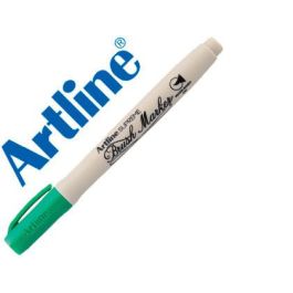 Rotulador Artline Supreme Brush Pintura Base De Agua Punta Tipo Pincel Trazo Variable Verde 12 unidades