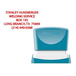 Sello X'Stamper Quix Personalizable Color Rojo Medidas 24x49 mm Q-12