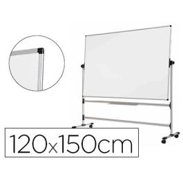 Pizarra Blanca Bi-Office Blanca De Acero Vitrifricado Volteable Doble Cara 120x150 cm