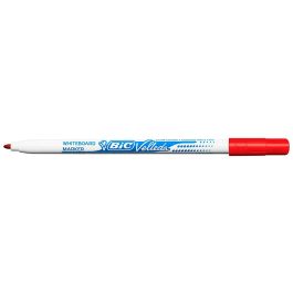 Rotulador Bic Velleda Fino Para Pizarra Rojo Punta Redonda 1 mm 24 unidades