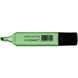 Rotulador Q-Connect Fluorescente Pastel Verde Punta Biselada 10 unidades