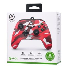 Enhanced Mando Con Cable Xbox Camuflaje Rojo POWER A 1525942-01