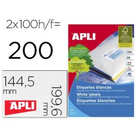 Etiquetas adhesivas Apli 2423 100 Hojas Blanco