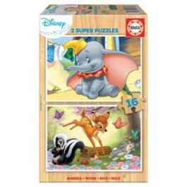 Puzzle Madera Disney Animals Dumbo+Bambi 2X16 Piezas Educa Borras 18079 Precio: 14.95000012. SKU: B15PFJWPRZ