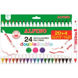 Caja 20+4 Rotuladores de Colores Doble Punta Alpino AR002058N Precio: 11.94999993. SKU: B153SDR8AH