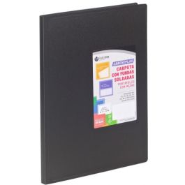 Carpeta Carchiplas-Book A4 Polipropileno 20 Fundas Soldadas Negro Carchivo 50302006 6 unidades