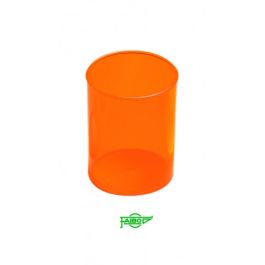 Cubilete de Plastico 78 Mm. Diametro X 100 Mm. Alto Transparente Naranja Faibo 205-18 10 unidades Cubilete de Plastico 78 Mm. Diametro X 100 Mm. Alto Transparente Naranja Faibo 205-18 10 unidades