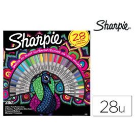 Rotulador Sharpie Permanente Punta Fina Caja De 28 Unidades Colores Surtidos Precio: 38.50000022. SKU: B1HKSWECQ3