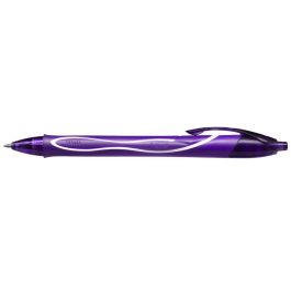 Boligrafo Bic Gelocity Quick Dry Retractil Tinta Gel Purpura Punta De 0,7 mm 12 unidades