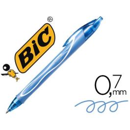 Boligrafo Bic Gelocity Quick Dry Retractil Tinta Gel Turquesa Punta De 0,7 mm 12 unidades