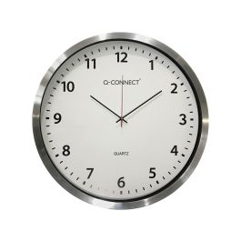 Reloj Q-Connect De Pared Plastico Oficina Redondo 50 cm Marco Cromado