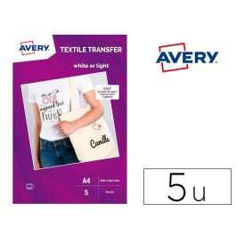 Papel Transfer Avery Algodon Claros Ink-Jet Din A4 Pack De 5 Hojas Precio: 15.68999982. SKU: B1CPFSHFR3