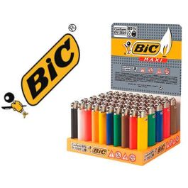 Encendedor Bic Maxi J26 Expositor De 50 Unidades Colores Surtidos