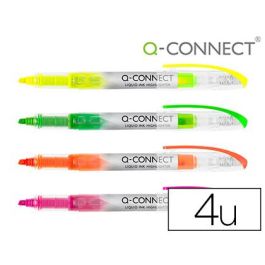 Rotulador Q-Connect Fluorescente Punta Biselada Tinta Liquida Bolsa De 4 Unidades Colores Surtidos Precio: 4.2350000242. SKU: B1F286MS8Z