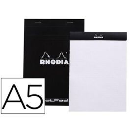 Bloc Nota Rhodia Black Dot Pad Din A5 80 Hojas 80 gr-M2 Liso Con Puntos Negros 5 mm Perforado