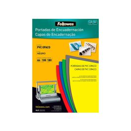 Fellowes Portadas Encuadernación A4 180 Micras Pvc Opaco Negro Pack 100 Ud