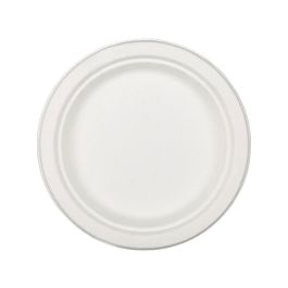 Plato De Fibra Natural Nupik Biodegradable Blanco 17 cm De Diametro Apto Microondas Paquete De 50 Unidades