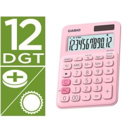 Calculadora Casio Ms-20Uc-Pk Sobremesa 12 Digitos Tax +-- Color Rosa