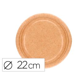 Plato Carton Biodegradable Marron 22 cm Paquete De 50 Unidades Precio: 10.50000006. SKU: B17R3CD22A
