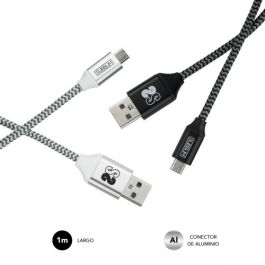 Subblim Pack 2 Cables Usb A Micro Usb (2.4A) 1M Black/Silver
