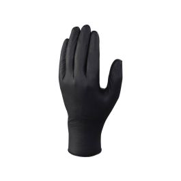 Guantes Deltaplus De Nitrilo Desechable Negro Caja De 100 Unidades Talla 8-9